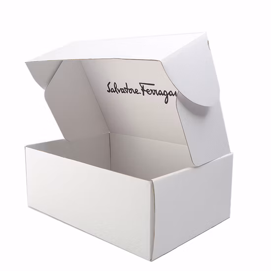 Logo noir à l'intérieur de l'impression papier imprimé personnalisé Cosmétique Chocolat Snack Biscuit Biscuits Pain Aliments pour bébés Emballage de viande congelée Boîte aux lettres blanche