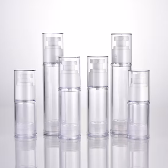 Bouteille de pompe sans air de sérum de nouvelle conception avec différentes lotions et pompes de pulvérisation